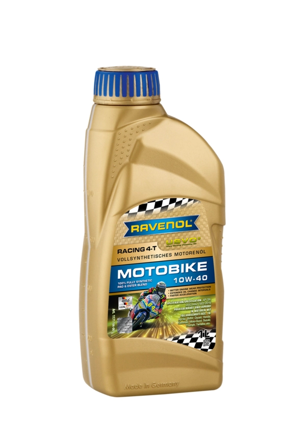 RAVENOL Racing 4-T Motobike SAE 10W-40 Tam Sentetik Motosiklet Yağı 1 Litre